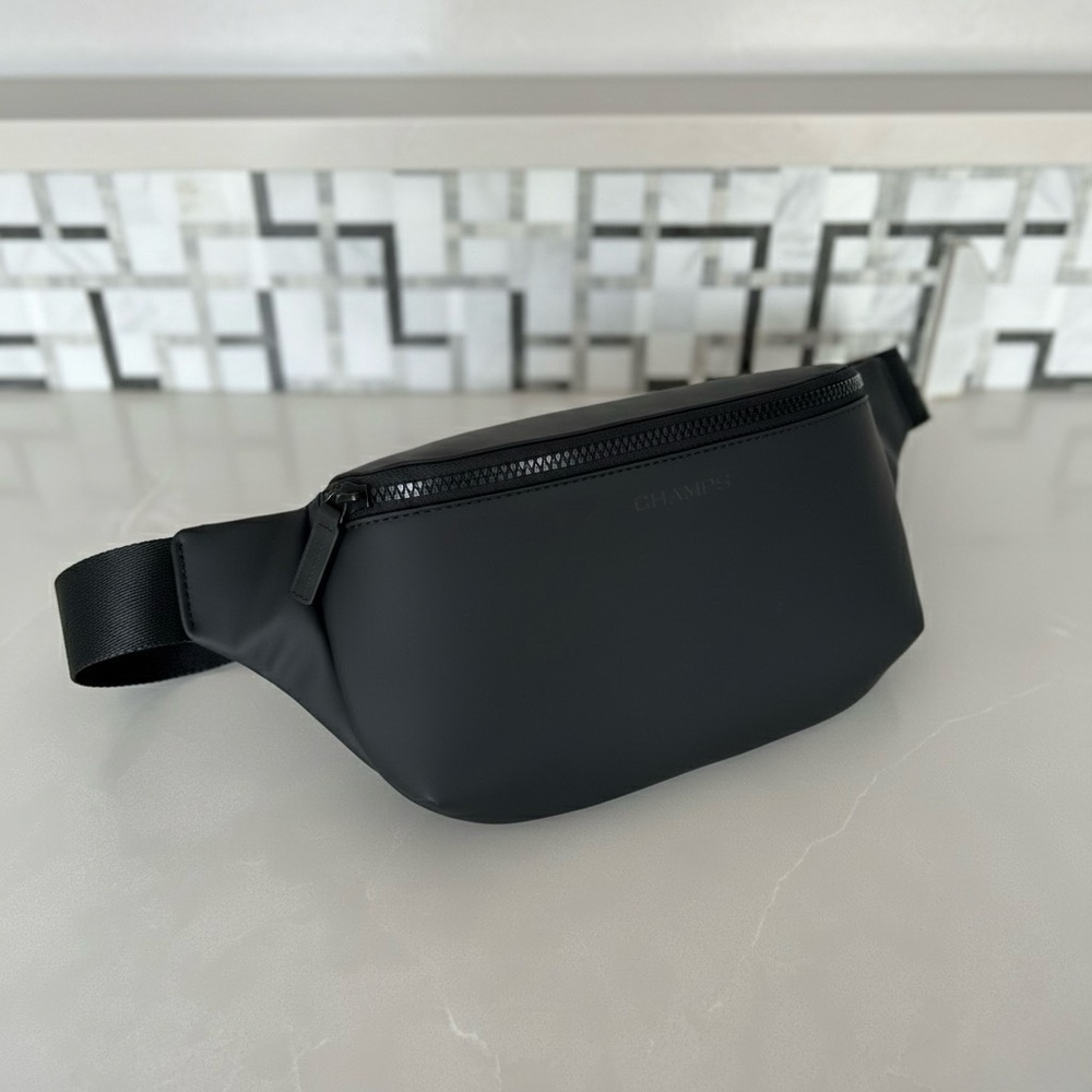 NWT Luxury RFID-Blocking Belt Bag | Champs Onyx Collection | Black | Gift Ready - Picture 5 of 16